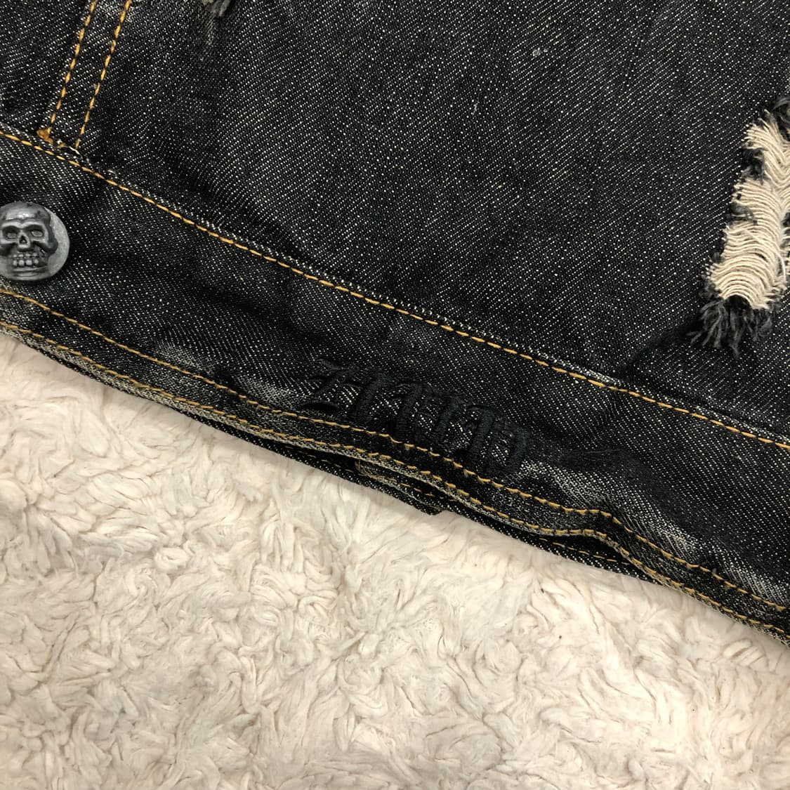 JPN 빈티지 Metal Church 데님 워싱 스컬 트러커 자켓 상품이미지3