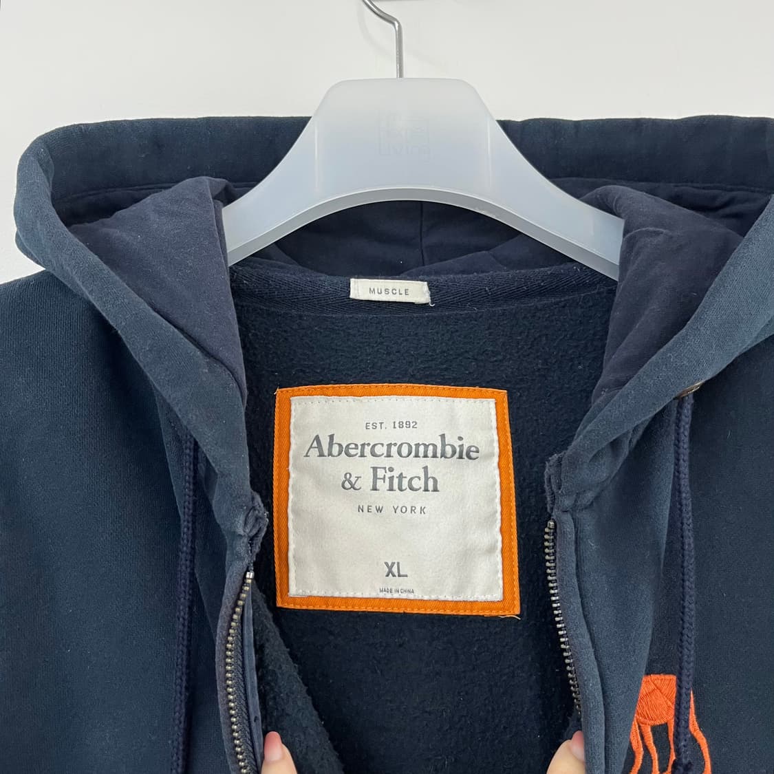 아베크롬비 사슴로고 네이비 후드집업 105 상품이미지5