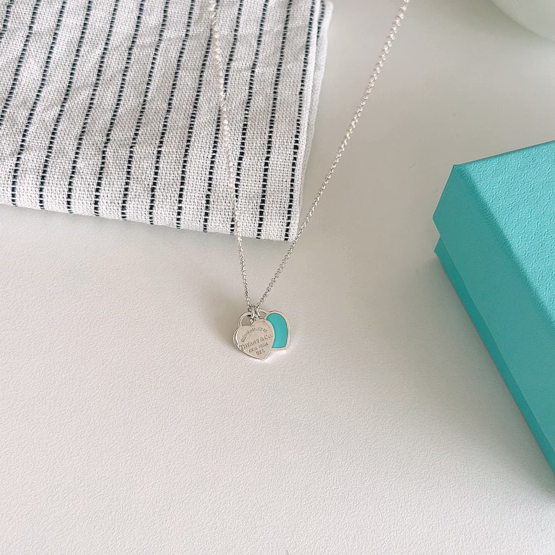 티파니 앤코 더블하트 목걸이  상품이미지2