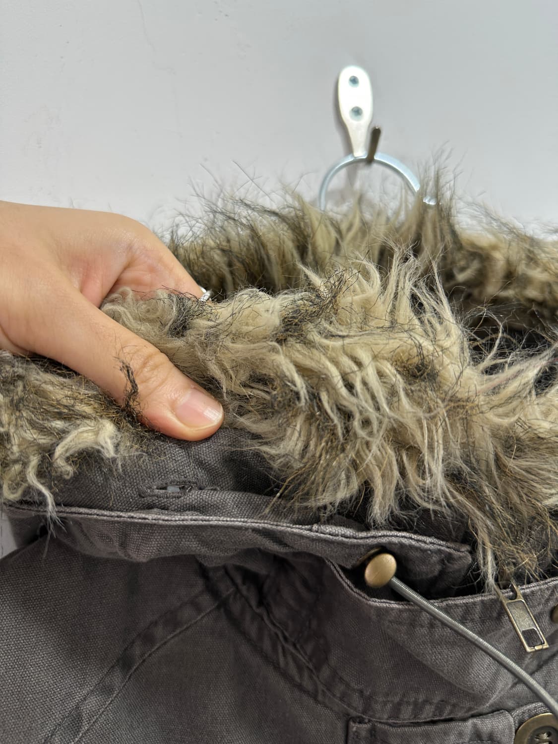 Grunge fur padded jacket 상품이미지5