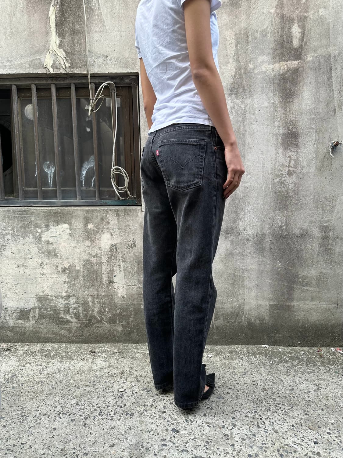 00s USA 리바이스 505 흑청  상품이미지5