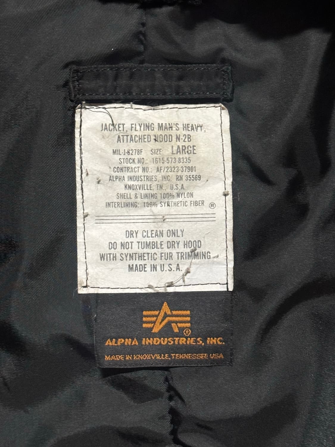 80s 빈티지 USA 알파 인더스트리 N-2B L 상품이미지5