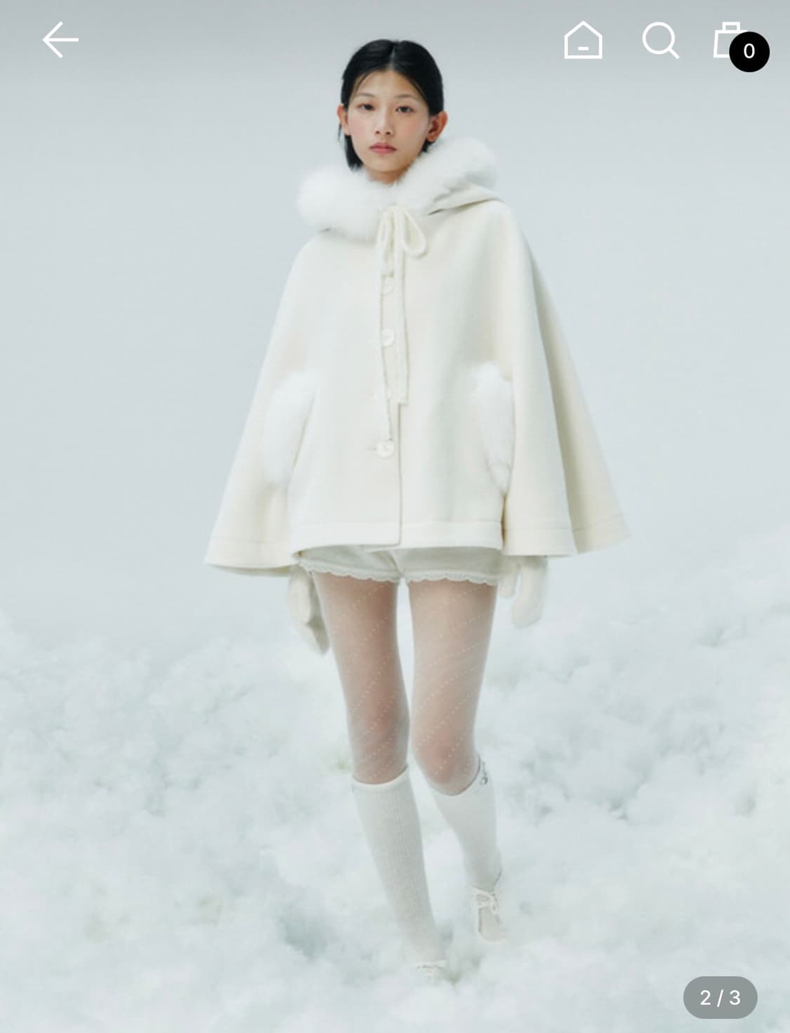 더티스 리얼 폭스퍼 스노우 케이프 판매 상품이미지2