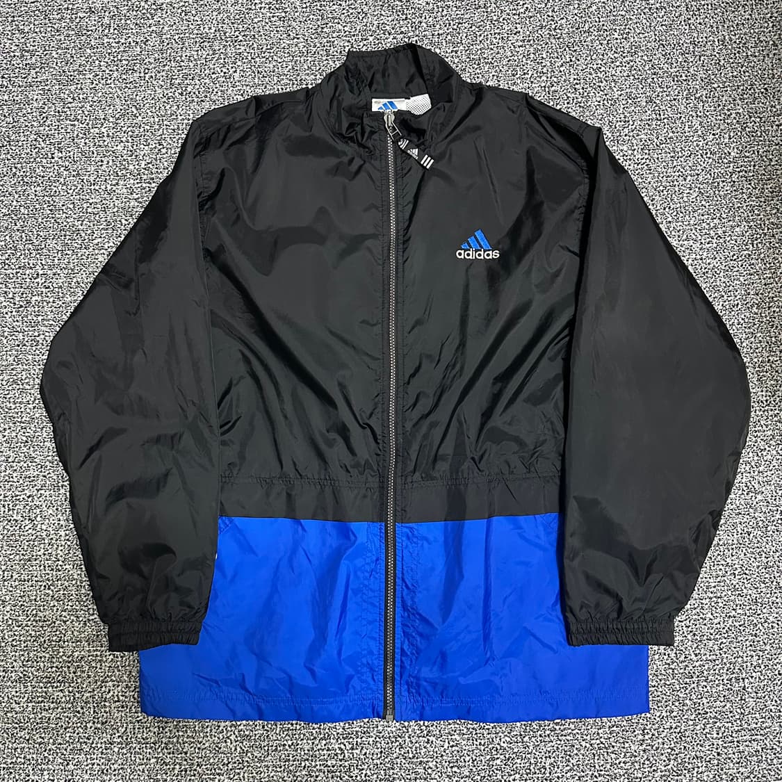 (XL) 아디다스 90s 올드스쿨 블랙/블루 바람막이 자켓 상품이미지1