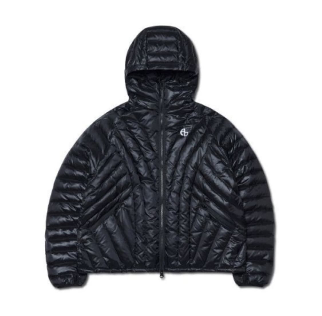 노매뉴얼 글로시 블랙 경량패딩  상품이미지1