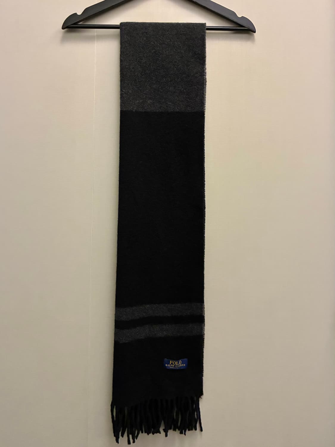 POLO 폴로랄프로렌 이태리 차콜 블랙 램스울 머플러 폴로목도리 상품이미지3