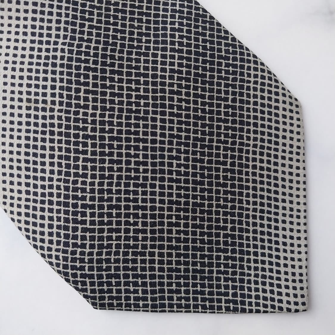 아르마니 꼴레지오니 실크 기하 패턴 넥타이 9.7cm A+등급 K1801 상품이미지8