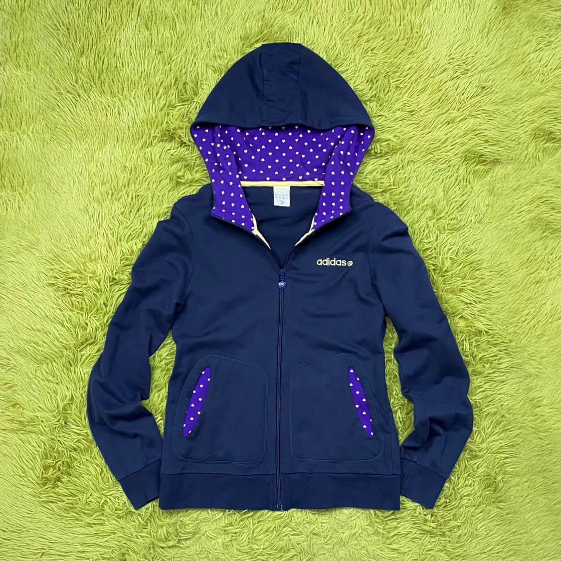 아디다스 하트 도트 라인 풀 집 후드 스웻 자켓 상품이미지1