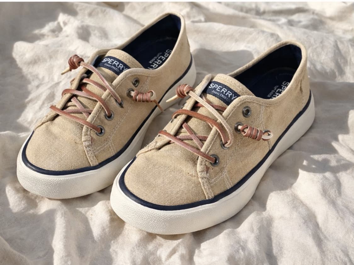 Y2K Sperry 스페리 Crest Vibe 린넨 스니커즈 보트슈즈🤎 상품이미지3