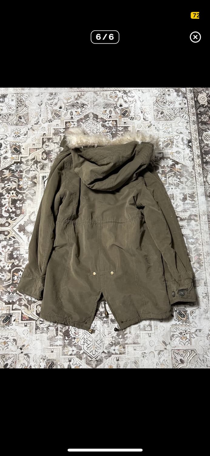 빈티지 퍼 후드 야상 밀리터리 피쉬테일 개파카 상품이미지2