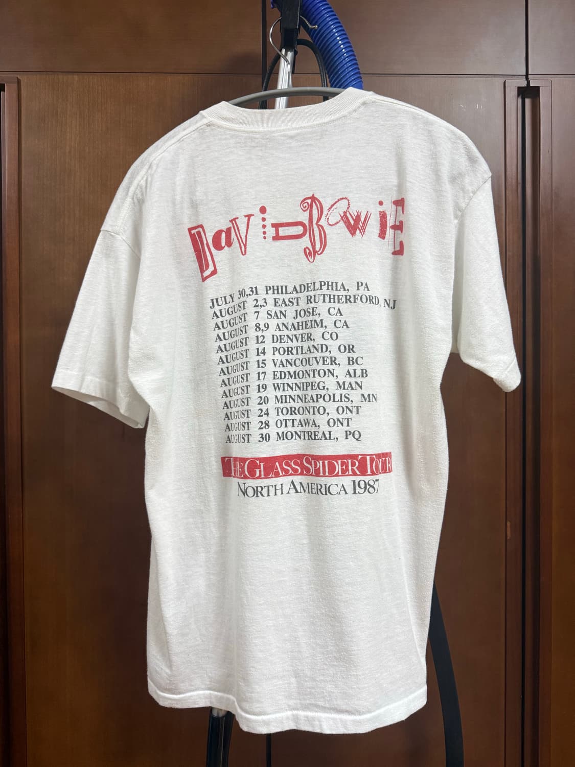 [xl] 80s 빈티지 데이비드 보위 투어 티셔츠 상품이미지3