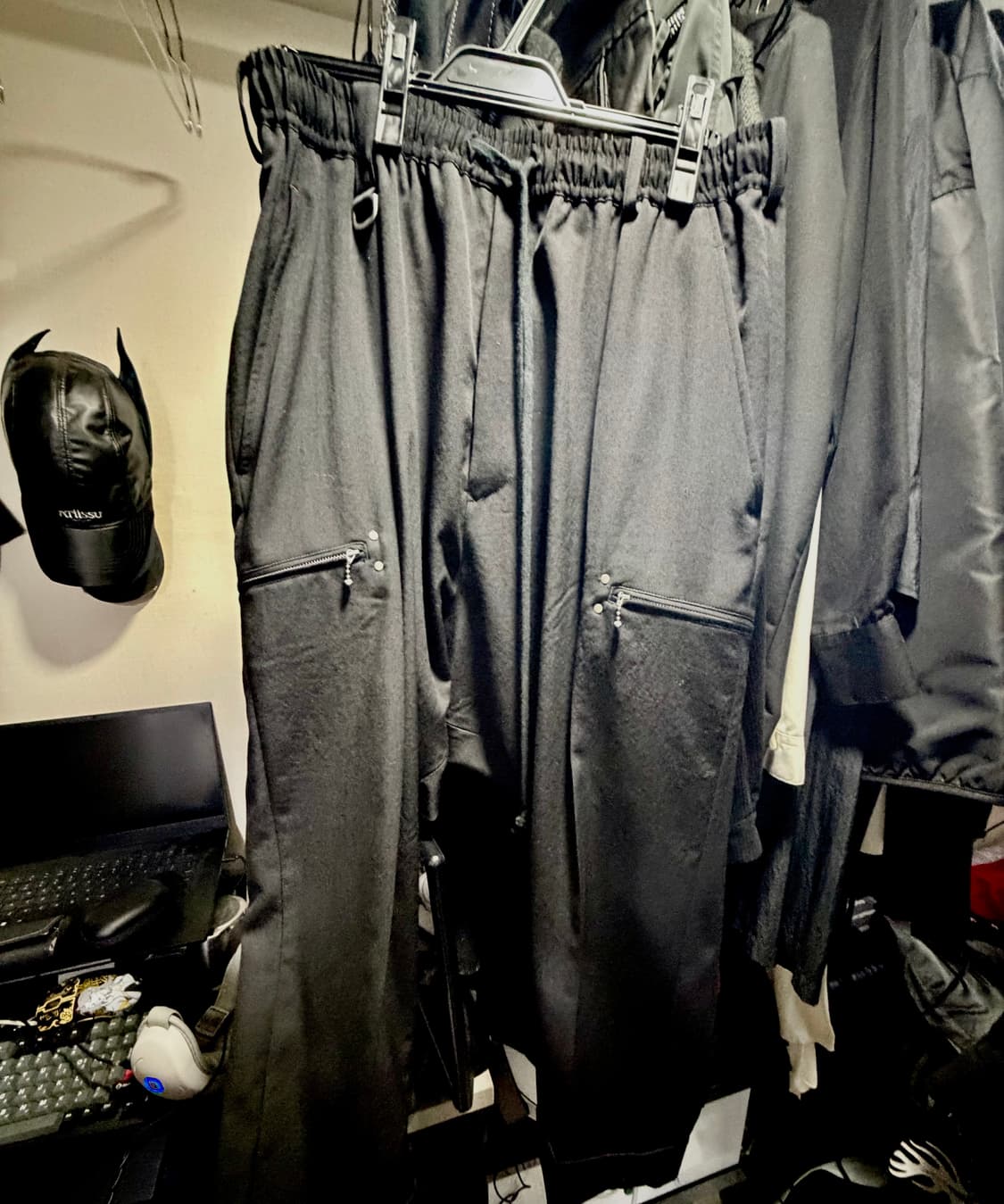 요지 야마모토 S’YTE 울 개버딘 슬림 사루엘 팬츠 팝니다. 상품이미지6