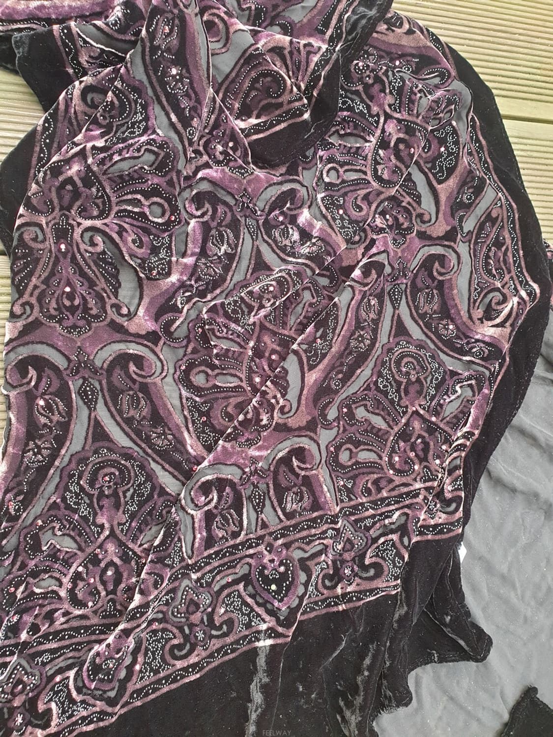 최고의 유행 반짝이 장식 스타일러쉬한 아름다움 벨로아소재 벨벳 비로드 빅 상품이미지3