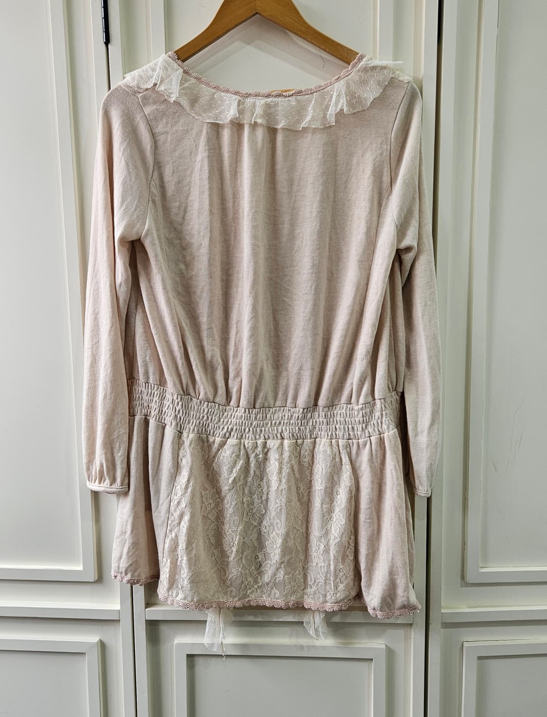 엑시즈팜 레이스 드레이프 롱 가디건 상품이미지7