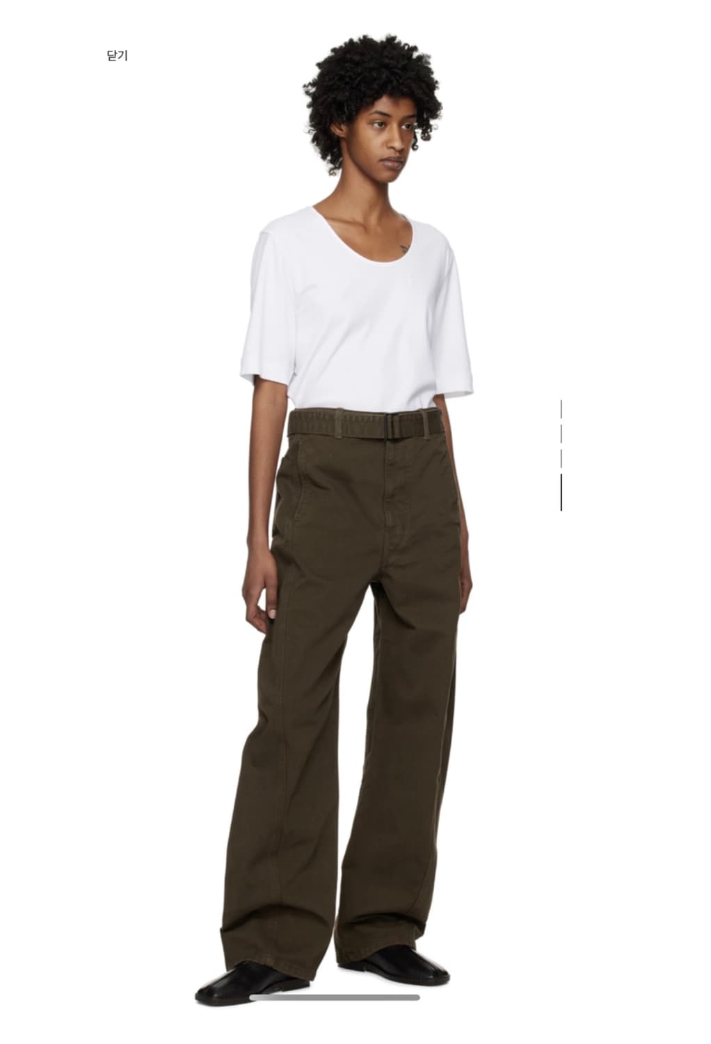 (M) 르메르 벨티드 팬츠 브라운 상품이미지1