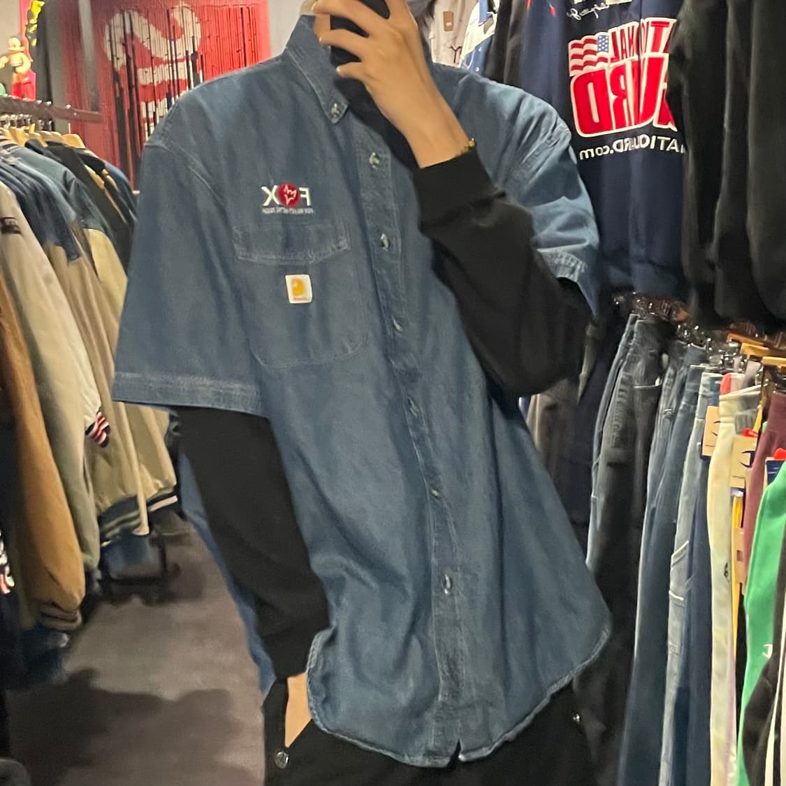 [IM] carhartt 칼하트 데님 반팔셔츠 상품이미지4