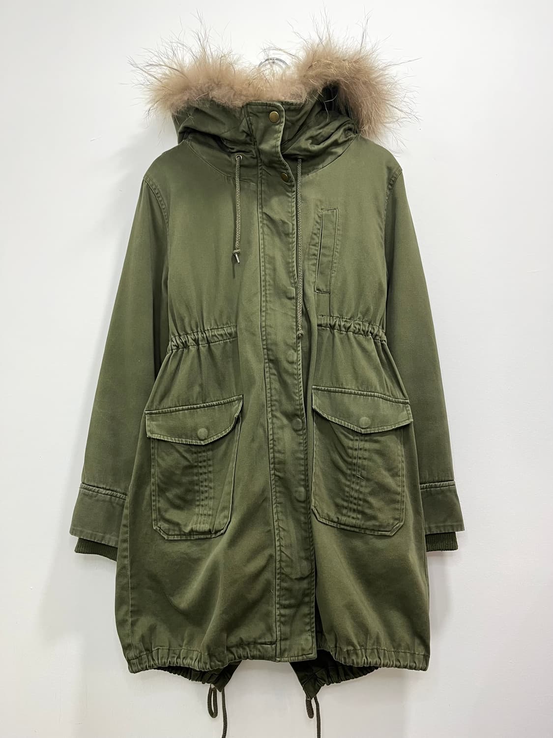 Lowrys Farm 모리걸 벌룬핏 퍼후드 야상 자켓 상품이미지1