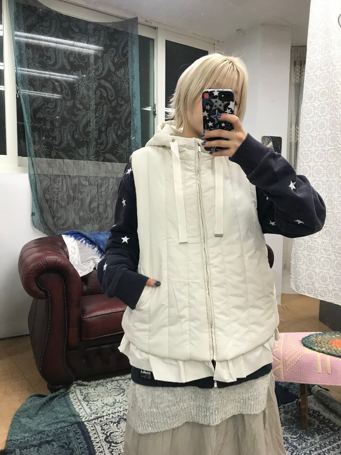 RYAN NEWYORK 리안뉴욕 프릴 디테일 경량 패딩조끼  상품이미지2