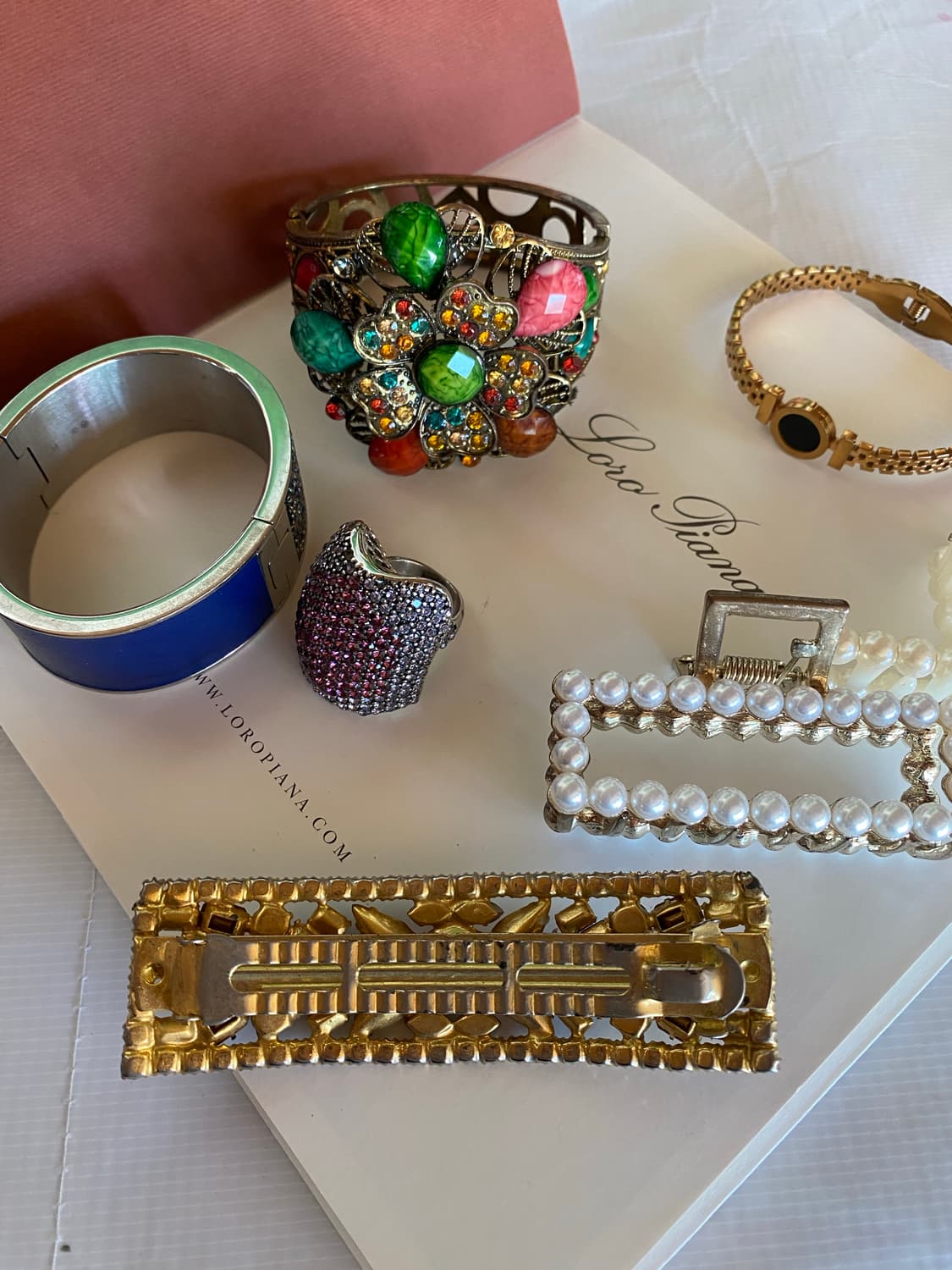 빈티지 뱅글 팔찌 헤어핀 반지 일괄 상품이미지6