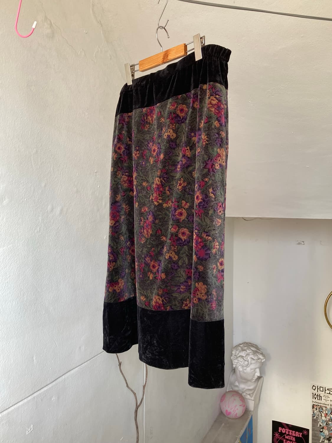 벨벳 빅사이즈 플라워 스커트 상품이미지5
