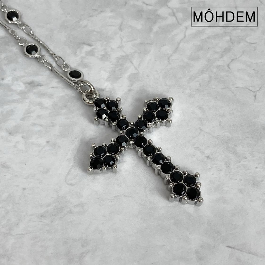 [Unisex] 원석 크로스 체인 목걸이 상품이미지2