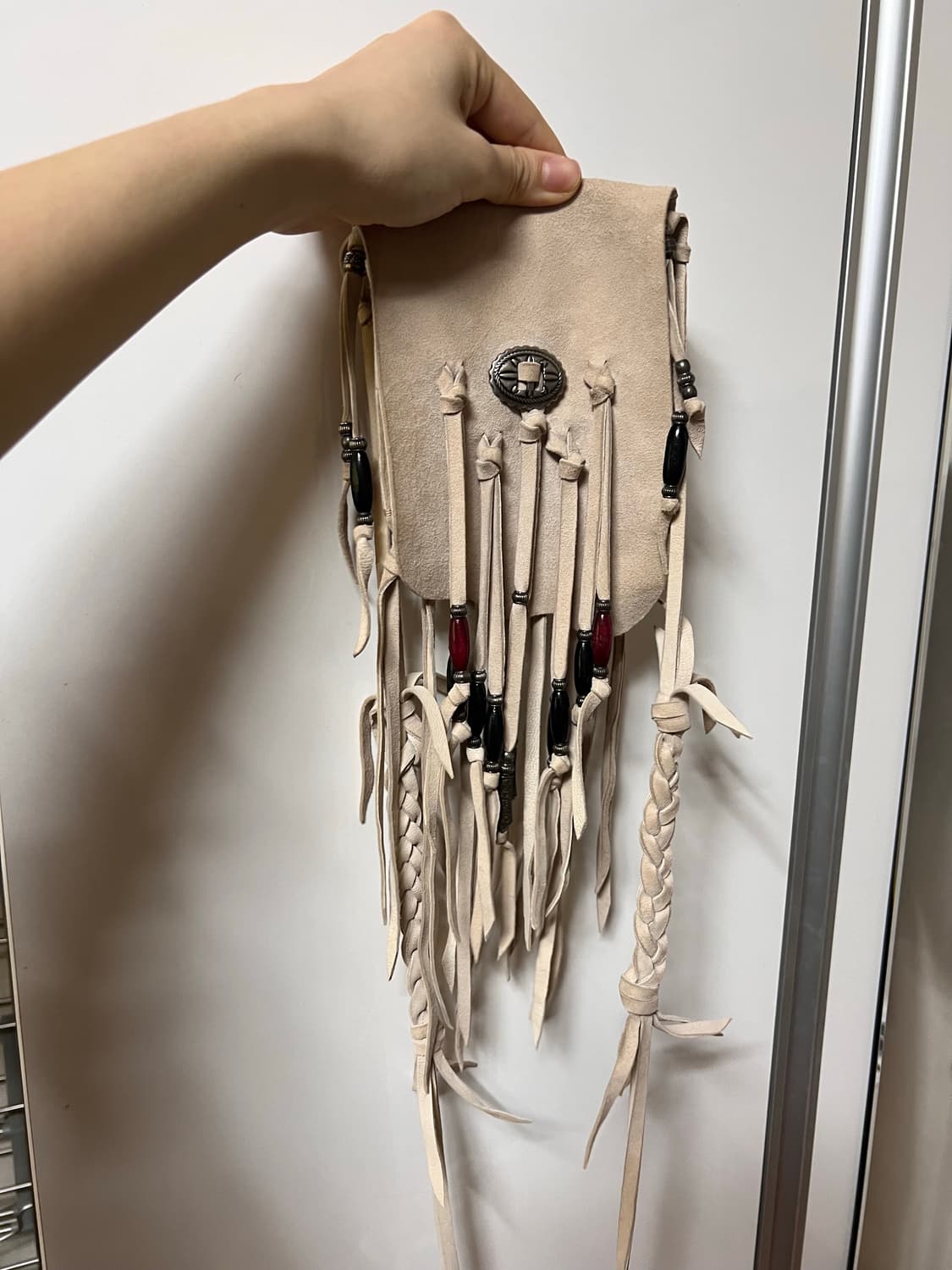 빈티지 더티냅 보헤미안 가방 화이트 상품이미지1