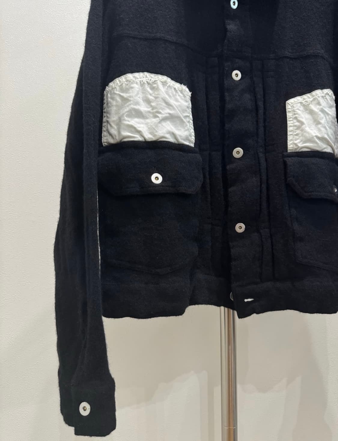 꼼데가르송 블랙 24aw 축융울 트러커 자켓 상품이미지2