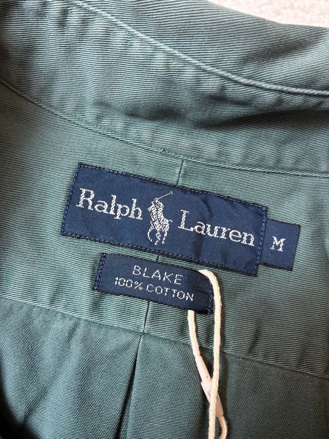 폴로 랄프로렌 90-00's 옥스포드 블레이크 솔리드 셔츠 PN7996 상품이미지7