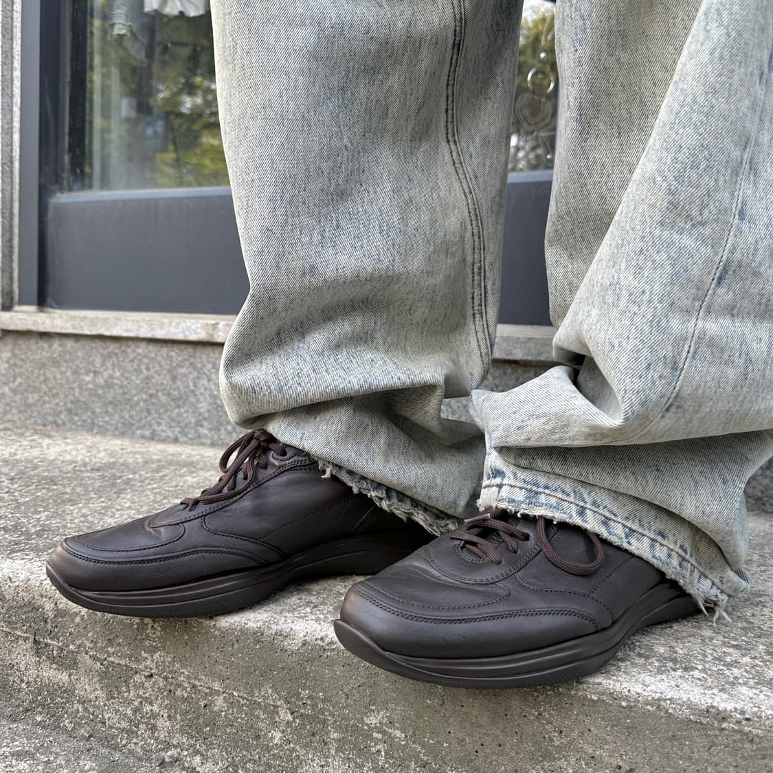 00s 빈티지 프라다 스포츠 플랫폼 가죽 스니커즈 상품이미지8