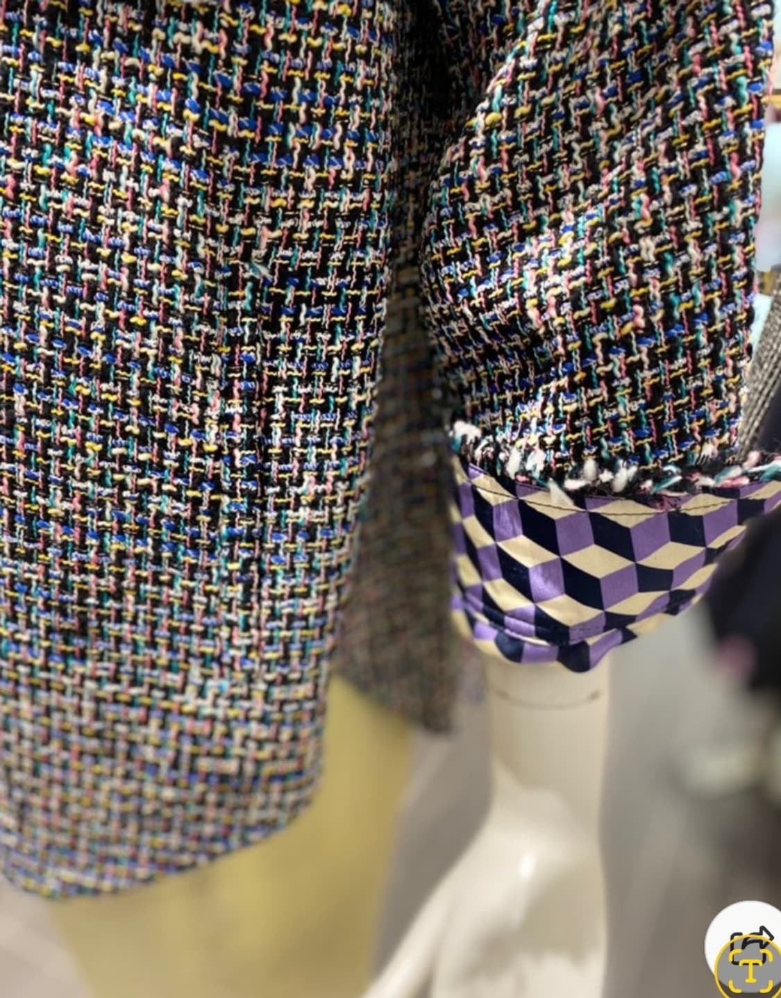 오즈세컨 글리터 칼라셔츠 트위드 자켓 44~55사이즈 상품이미지5