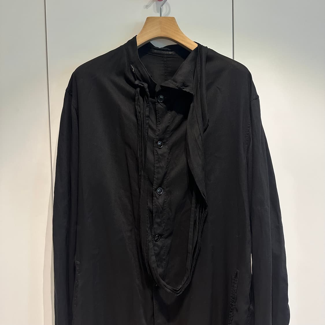 요지야마모토 뿌르옴므 스카프 텐셀 코트 상품이미지1