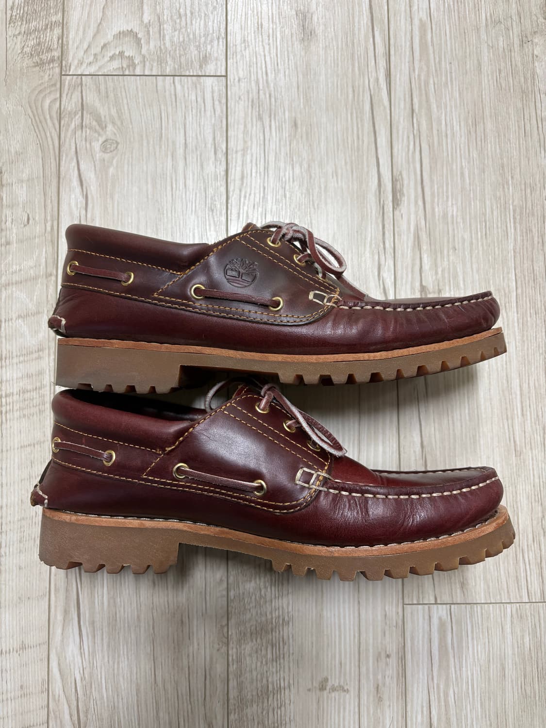 팀버랜드 3아이 보트슈즈 버건디 275 상품이미지3