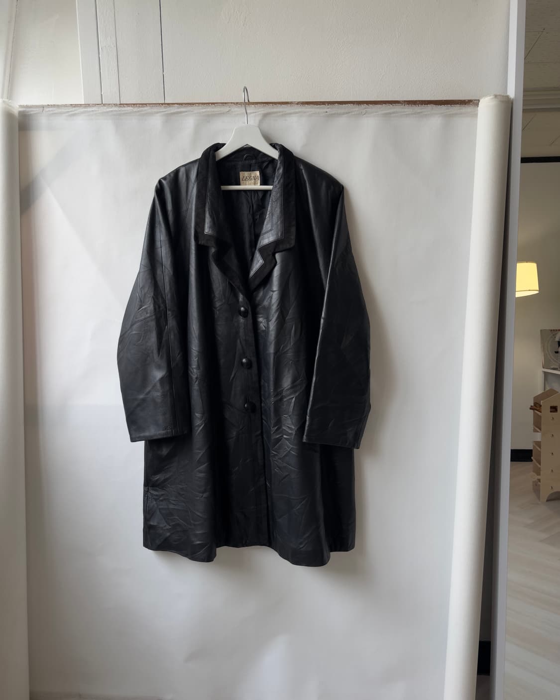 [LEGNA] Single Leather Coat 상품이미지1