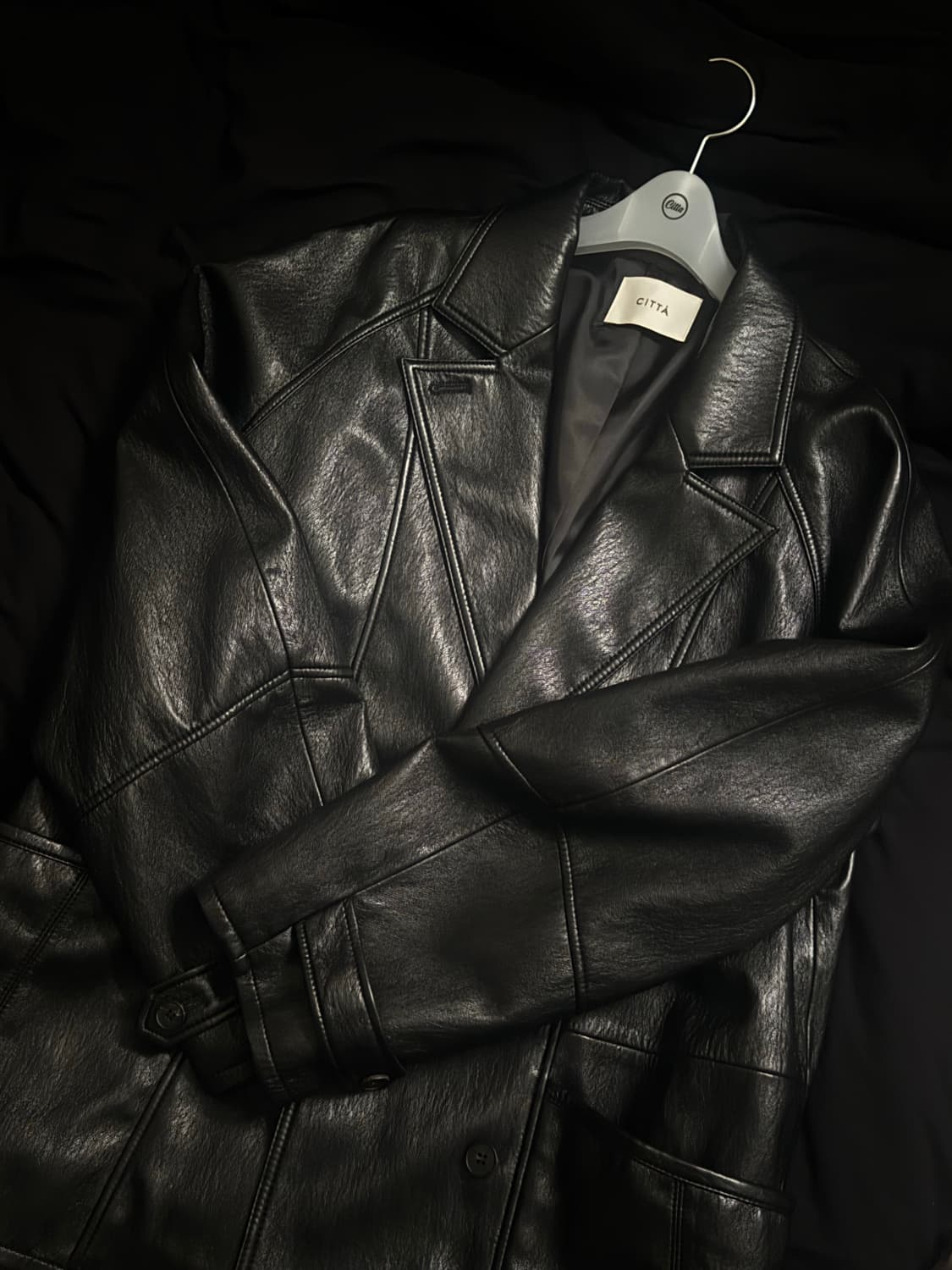 citta 시타 vintage double leather car coat 상품이미지2