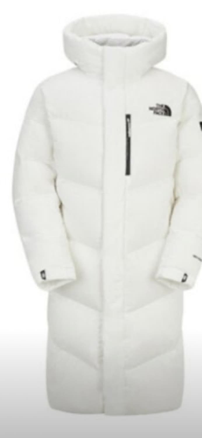 노스페이스 화이트 롱패딩 M(95) 판매 상품이미지1