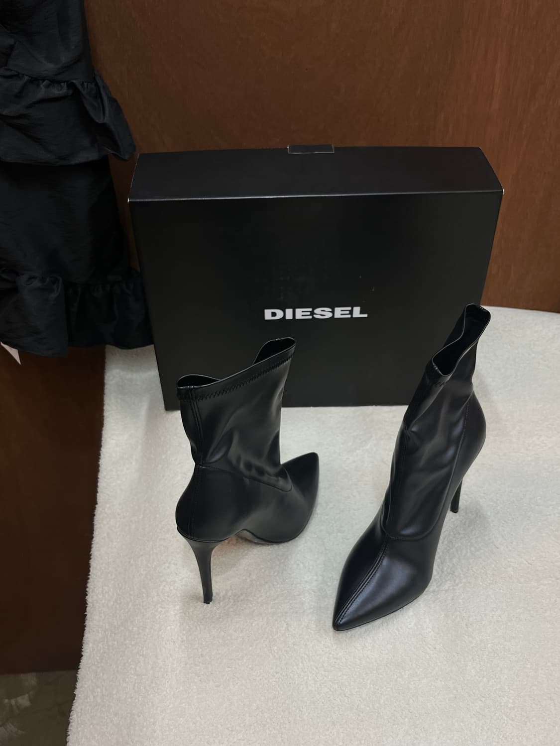 (데드스탁)DEISEL 디젤 부츠 힐 블랙 상품이미지1