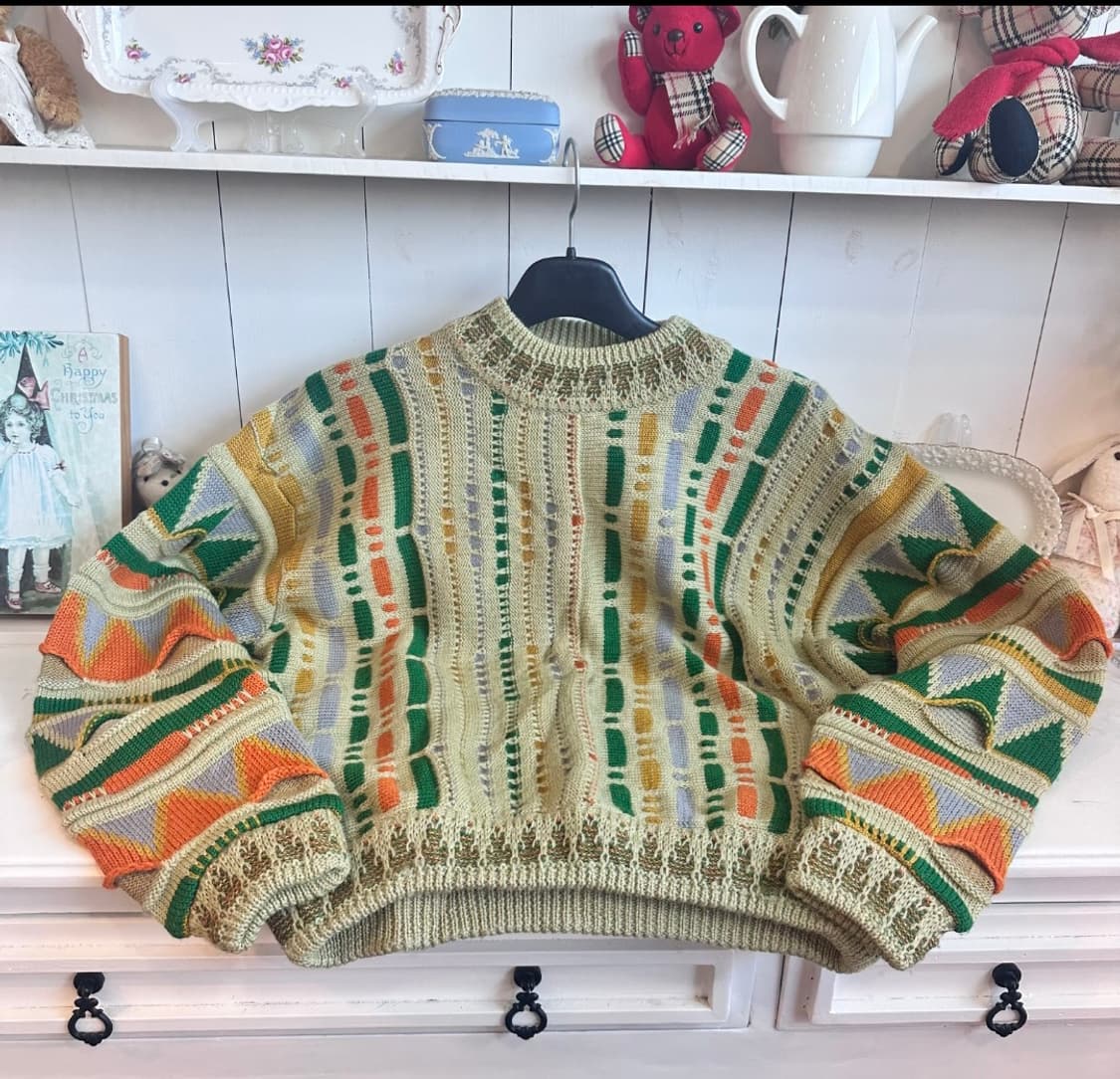 빈티지 패턴 니트 스웨터 상품이미지4