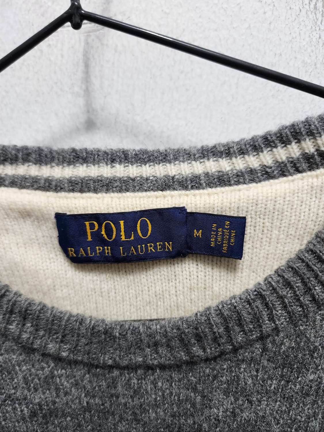 폴로 랄프로렌 wool 배색 니트 상품이미지3