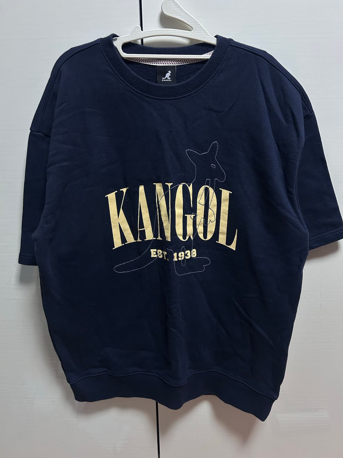 캉골 반팔 맨투맨 네이비 실측 110 상품이미지1