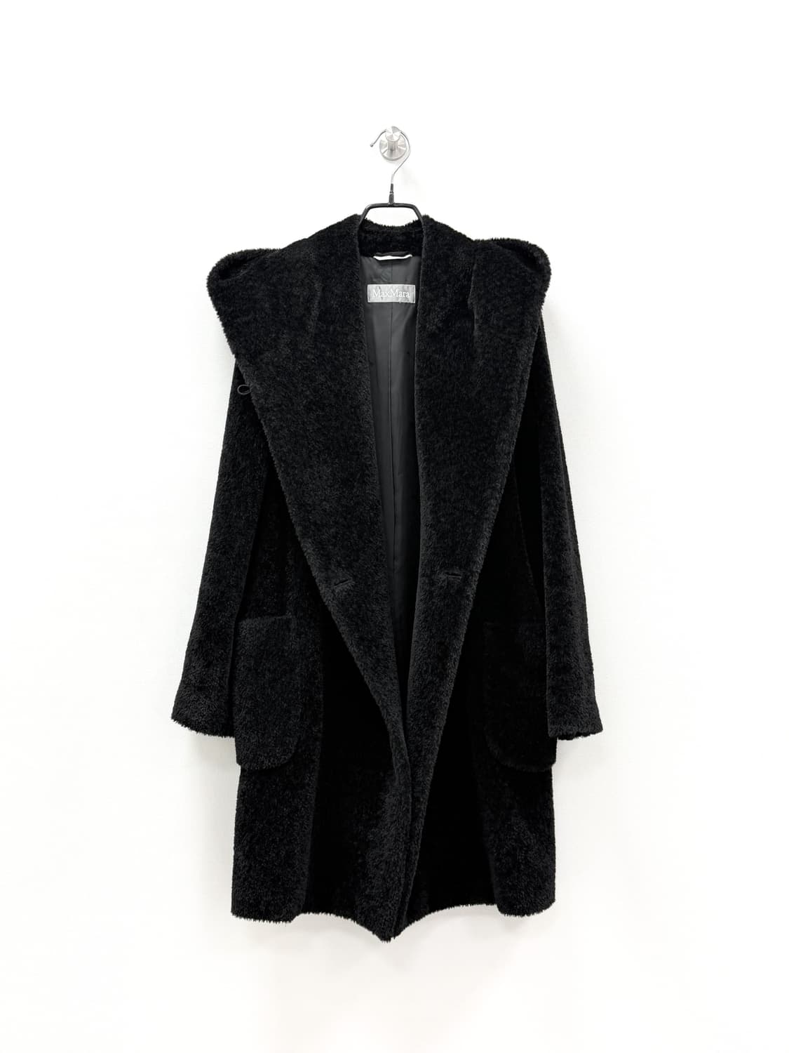 막스마라 알파카 버진울 블렌드 후드 더블 코트38 상품이미지5