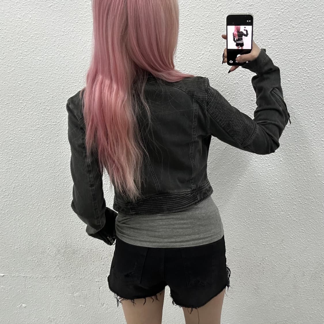 디젤 흑청 데님 카라 자켓 상품이미지2