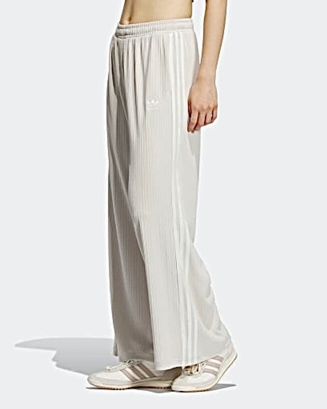 아디다스 아이보리 베이지 플리츠 주름 와이드 트랙 밴딩 팬츠 삼선 요가 상품이미지2