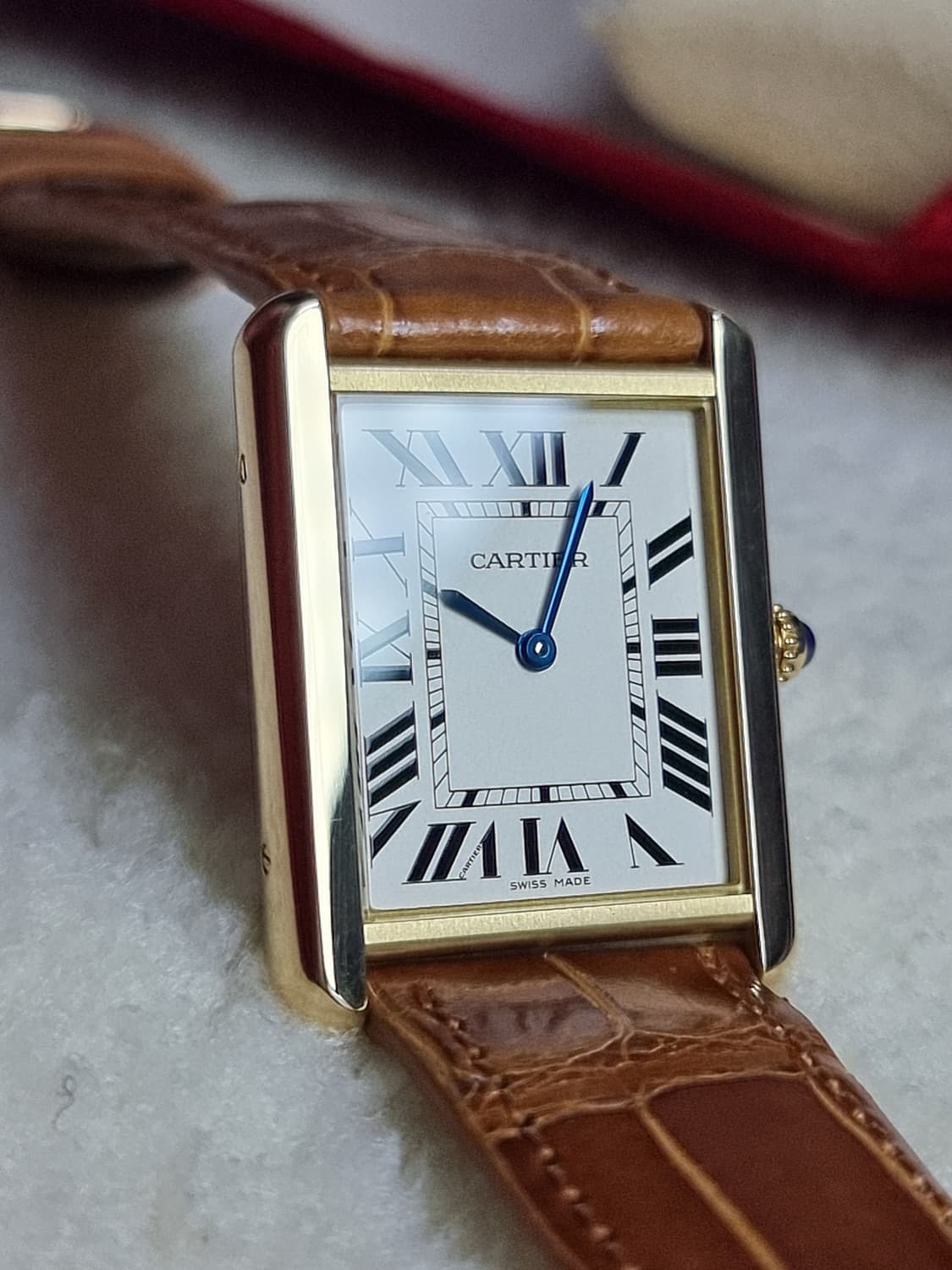 까르띠에 탱크솔로 18K 옐로우골드 L 남성용 시계 13년 상품이미지2