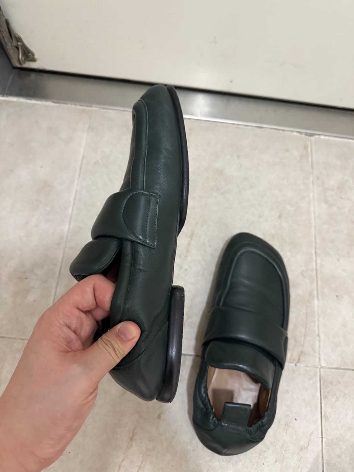 드리스반노튼 패디드 로퍼 다크그린 45사이즈 상품이미지3