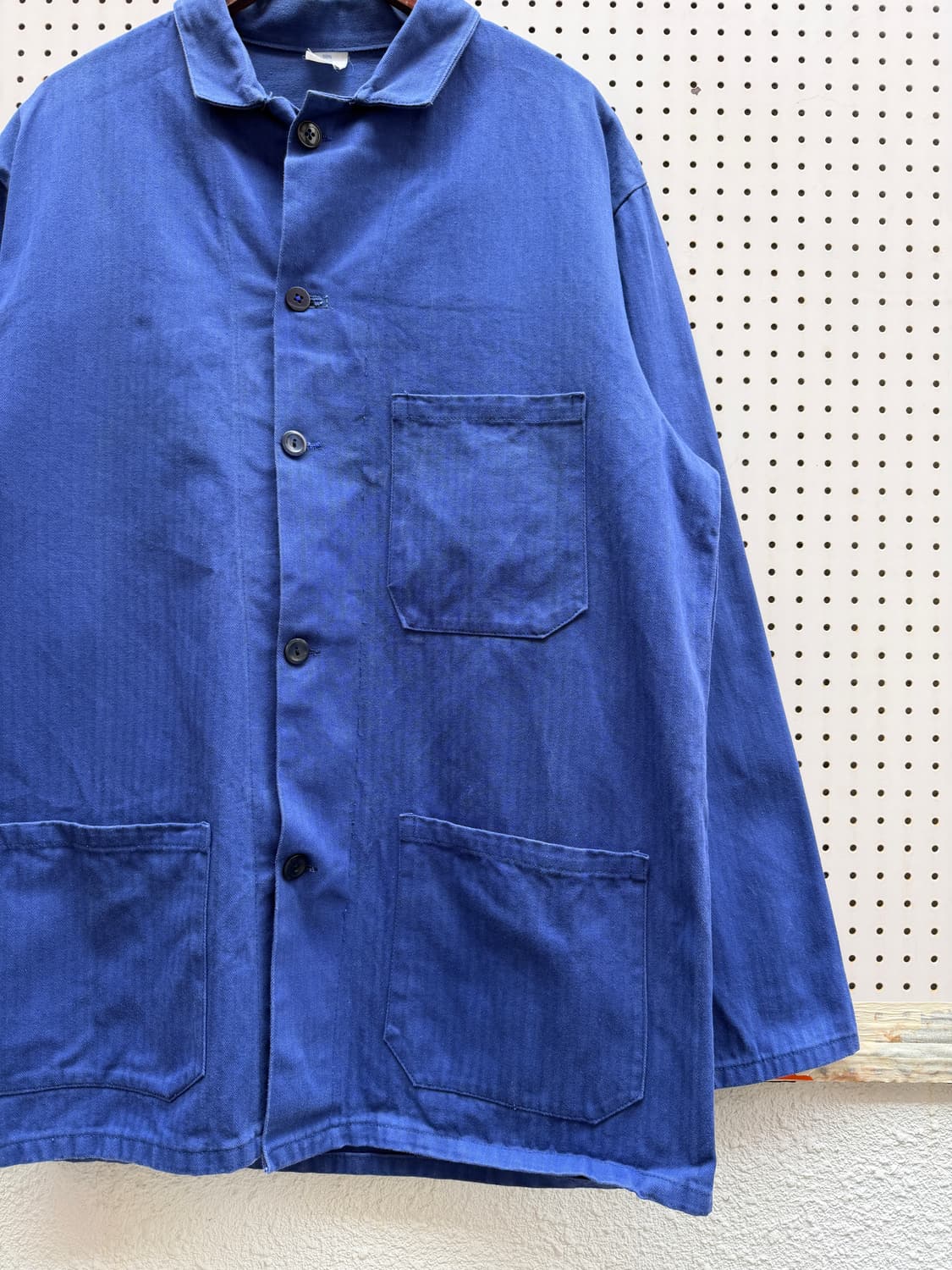 WASHED HBT OLD VINTAGE FRENCH 헤링본프렌치워크자켓 상품이미지4