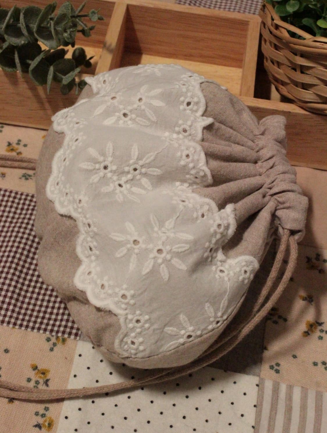 핸드메이드 레이스 스트링 파우치 상품이미지7