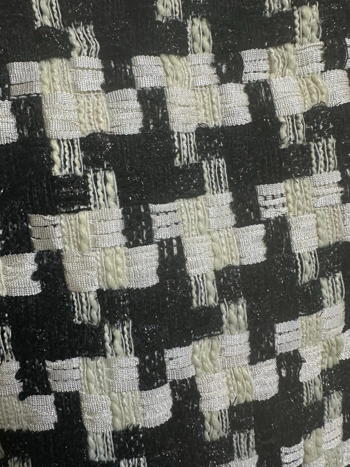 샤넬 블랙 화이트 트위드 울미니 스커트 정품 상품이미지7