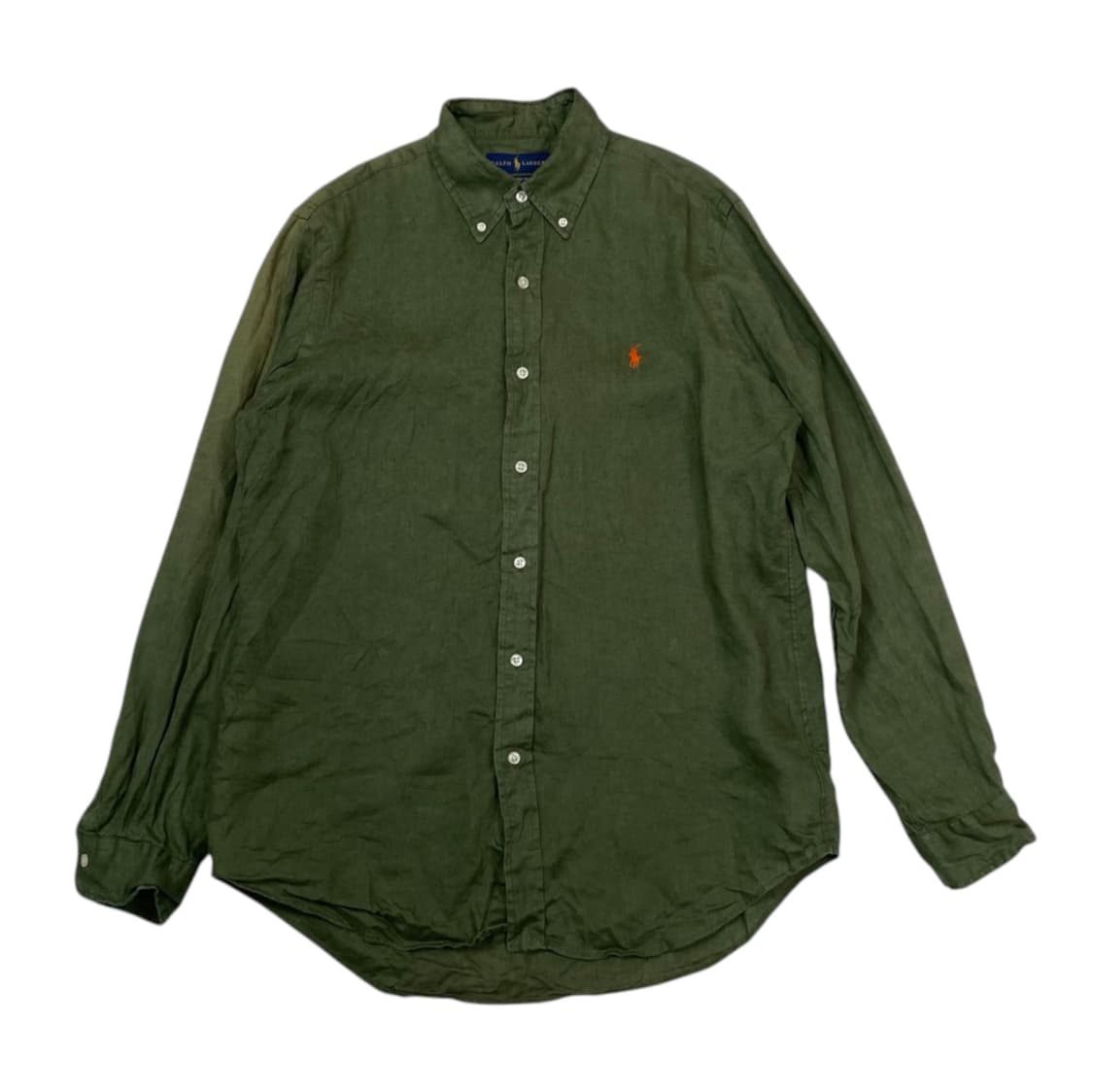 랄프로렌 Ralph Lauren 올리브그린 클래식핏 린넨 셔츠 M 상품이미지1