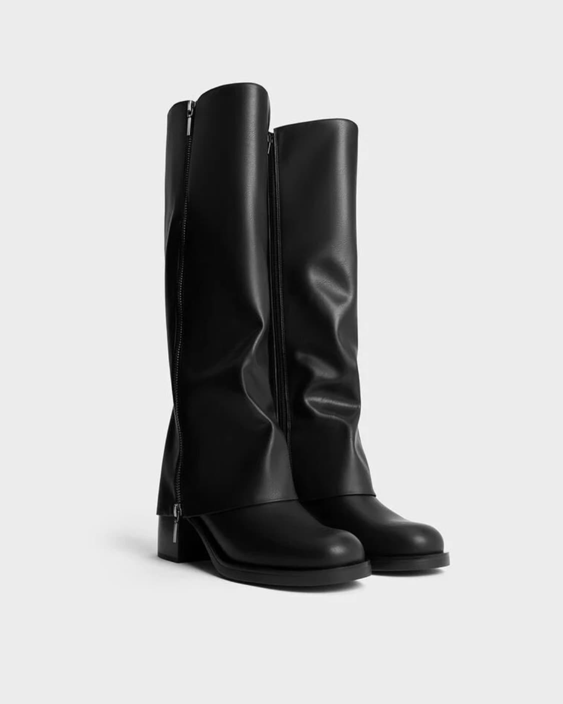 Charles&kith 한소희 부츠 루이스 사이드 지퍼 니 하이 부츠 상품이미지3