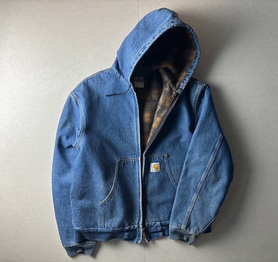 칼하트 체크 청 후드 자켓 상품이미지6
